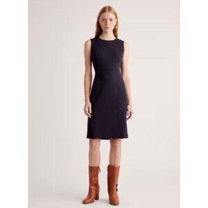 Quince‎ Ultra-Stretch Ponte Sleeveless Dress Navy Small NWT